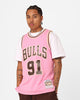 Mitchell & Ness Chicago Bulls Dennis Rodman Brown Sugar Bacon Swing Jersey Pink