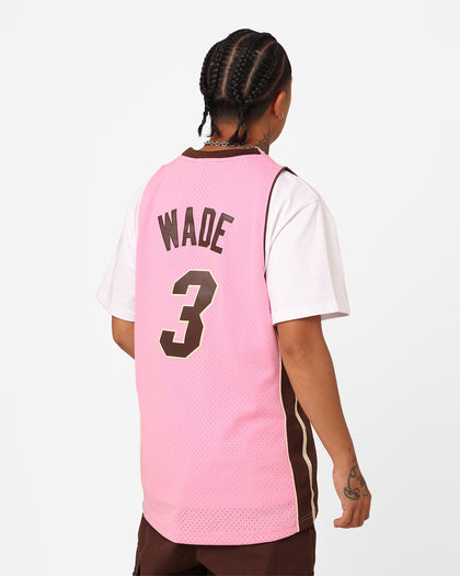 Mitchell & Ness Miami Heat Dwyane Wade Brown Sugar Bacon Swing Jersey Pink