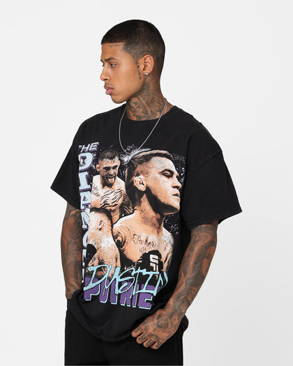 UFC By Goat Crew The Diamond Dustin Poirier Vintage T-Shirt Black Wash
