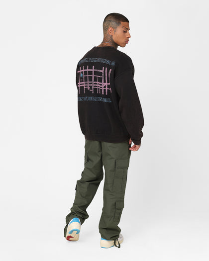 American Thrift Pete's Gym Vintage Crewneck Black