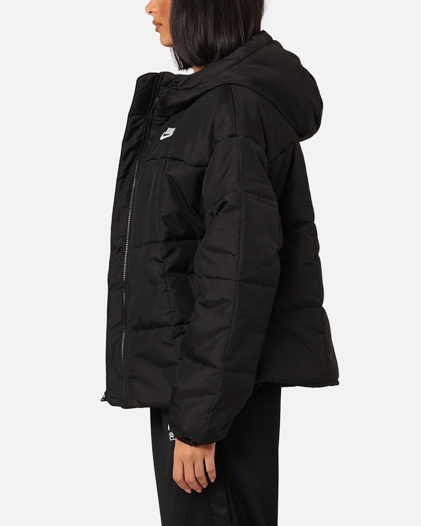 nike puffer jacket black womens
