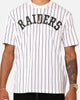 New Era Las Vegas Raiders Oversized T-Shirt White Pinstripe