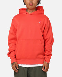 Jordan Essentials Brooklyn Fleece Printed Pullover Hoodie Lobster/White