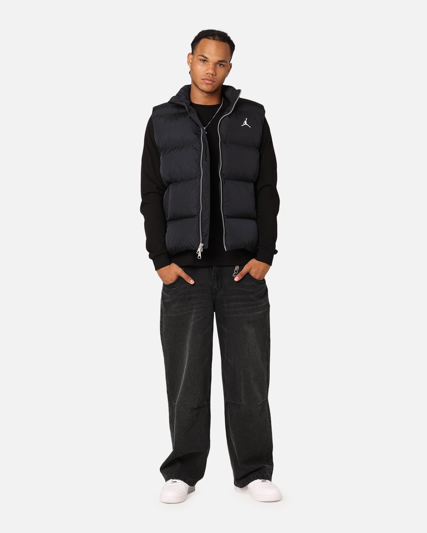 Jordan Essentials Statement Eco Vest Black/Sail | Culture Kings NZ