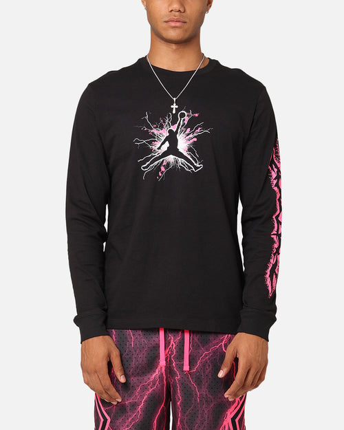 Jordan Dri-FIT Sport Long Sleeve Graphic T-Shirt Black/Hyper Pink