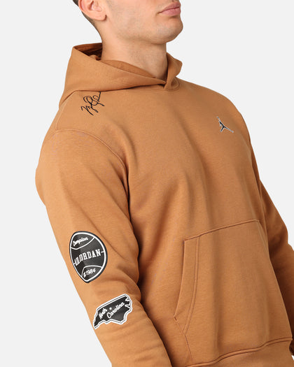 Jordan Essentials Fleece Pullover Hoodie Dark Brown/White