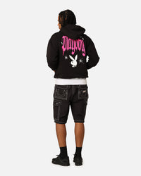 Playboy Card Hoodie Black
