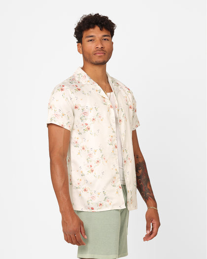 XXIII Anthony Button Up Shirt Cream/Red/White