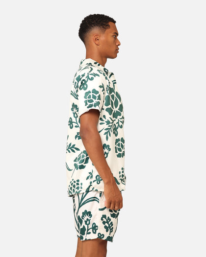 XXIII James Button Up Shirt Cream/Green