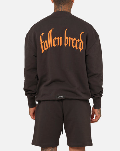 Fallen Breed Monogram Crewneck Dark Charcoal/Orange