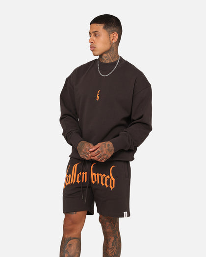 Fallen Breed Monogram Crewneck Dark Charcoal/Orange