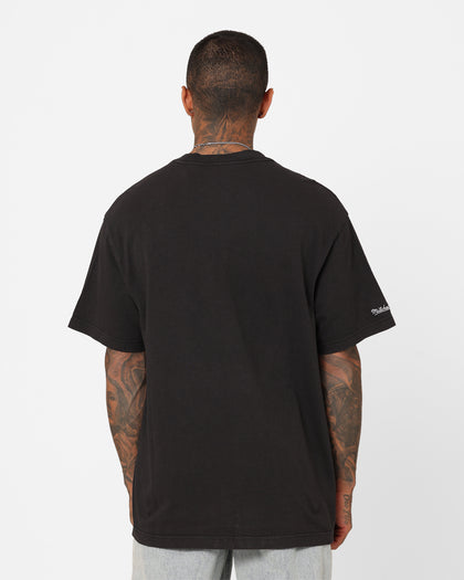 Mitchell & Ness Chicago Bulls Ice Blue Logo T-Shirt Faded Black