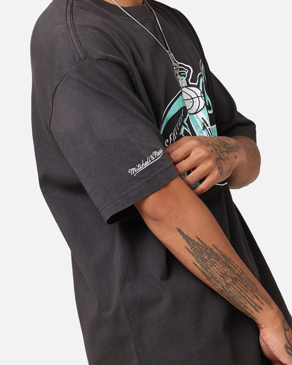 Mitchell & Ness Seattle Sonics Ice Blue Logo T-Shirt Faded Black