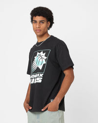 Mitchell & Ness Phoenix Suns Ice Blue Logo T-Shirt Faded Black