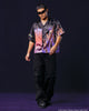 Pokémon By Loiter Gengar Split Button Up Shirt Black/Purple