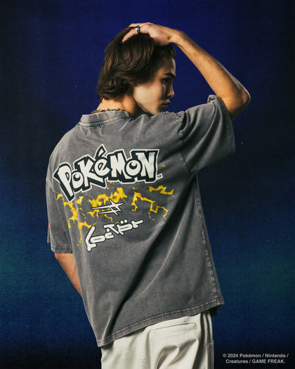 Pokémon By Loiter Pikachu Premium T-Shirt Charcoal