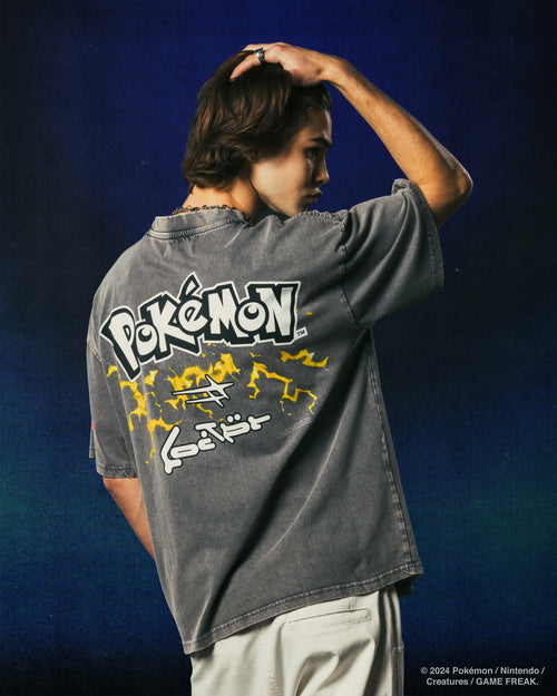 Pokémon By Loiter Pikachu Premium T-Shirt Charcoal
