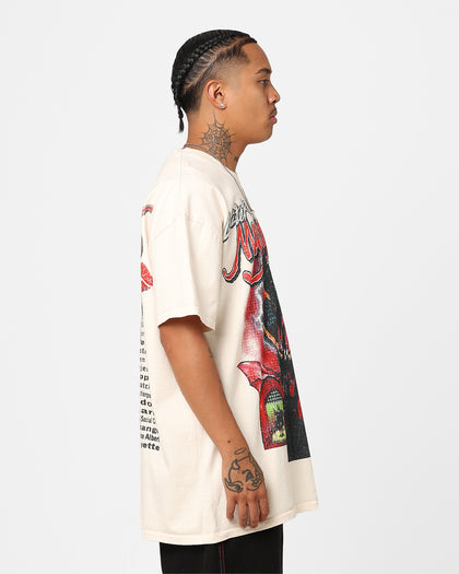 Loiter Mayhem Mob Vintage T-Shirt Off White