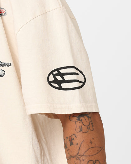 Loiter Mayhem Mob Vintage T-Shirt Off White