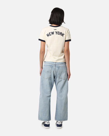 Pro Standard Women's New York Yankees Retro T-Shirt Eggshell/Midnight Navy