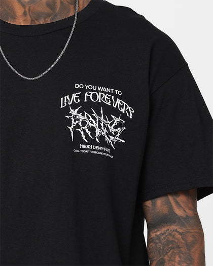Rats Get Fat Rats Live Forever T-Shirt Black