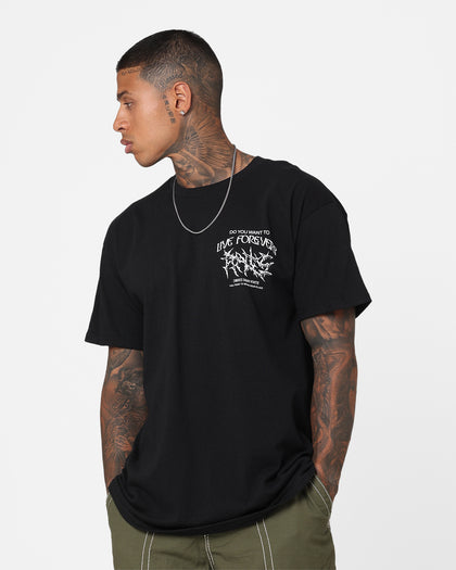 Rats Get Fat Rats Live Forever T-Shirt Black