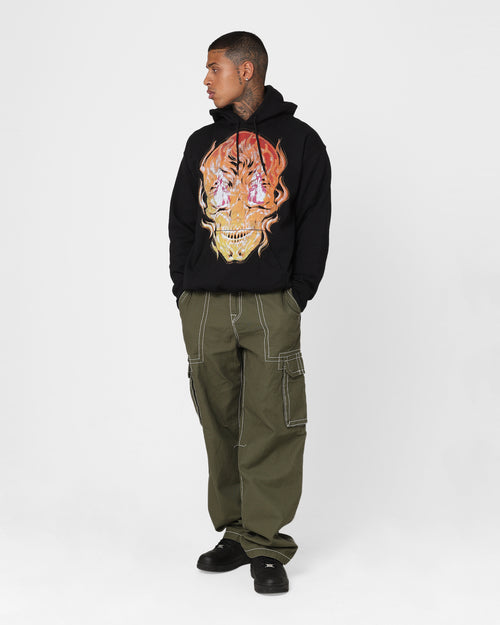 Last Kings Fiery Skull Hoodie Black