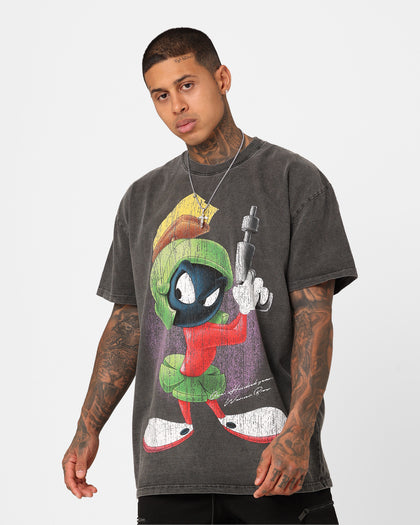 73Studio X Warner Bros. Marvin The Martian Vintage Heavyweight T-Shirt Black Wash