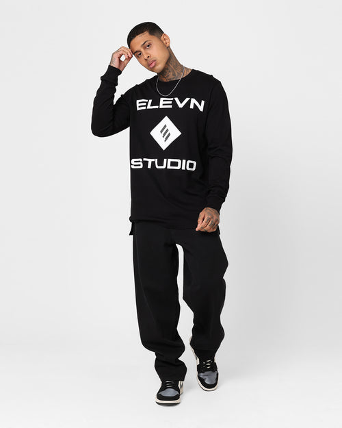 Elevn Clothing Co Studio Long Sleeve T-Shirt Black