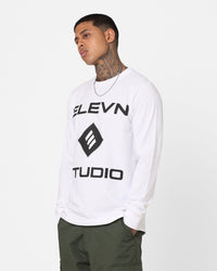 Elevn Clothing Co Studio Long Sleeve T-Shirt White