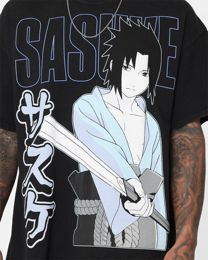 Goat Crew X Naruto Sasuke Vintage T-Shirt Black Wash