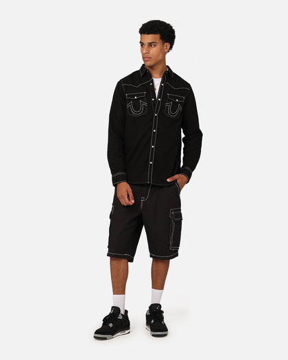 True Religion Big T Western Shirt Jet Black