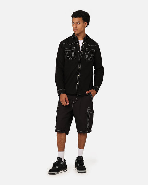 True Religion Big T Western Shirt Jet Black