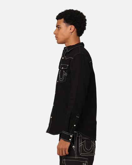 True Religion Big T Western Shirt Jet Black