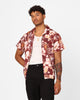XXIII Jens Satin Button Up Shirt Maroon