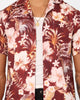 XXIII Jens Satin Button Up Shirt Maroon