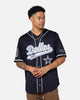 Pro Standard Dallas Cowboys Mesh Button Down Jersey Midnight Navy