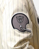 Pro Standard Las Vegas Raiders Pinstripe Satin Jacket Eggshell/Yellow