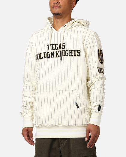 Pro Standard Vegas Golden Knights Pinstripe Hoodie Eggshell/Yellow