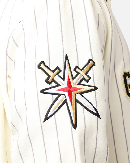 Pro Standard Vegas Golden Knights Pinstripe Hoodie Eggshell/Yellow