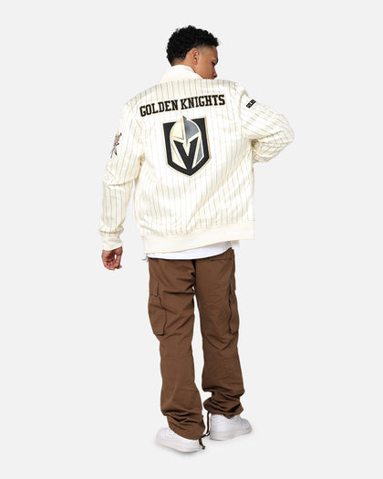 Pro Standard Vegas Golden Knights Pinstripe Jacket Eggshell/Yellow