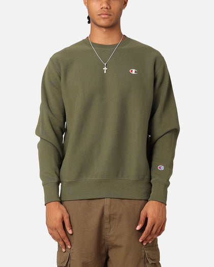 Champion Reverse Weave Small C Crewneck Moss