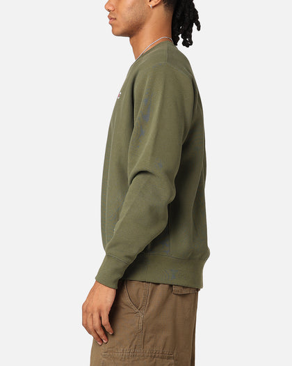 Champion Reverse Weave Small C Crewneck Moss
