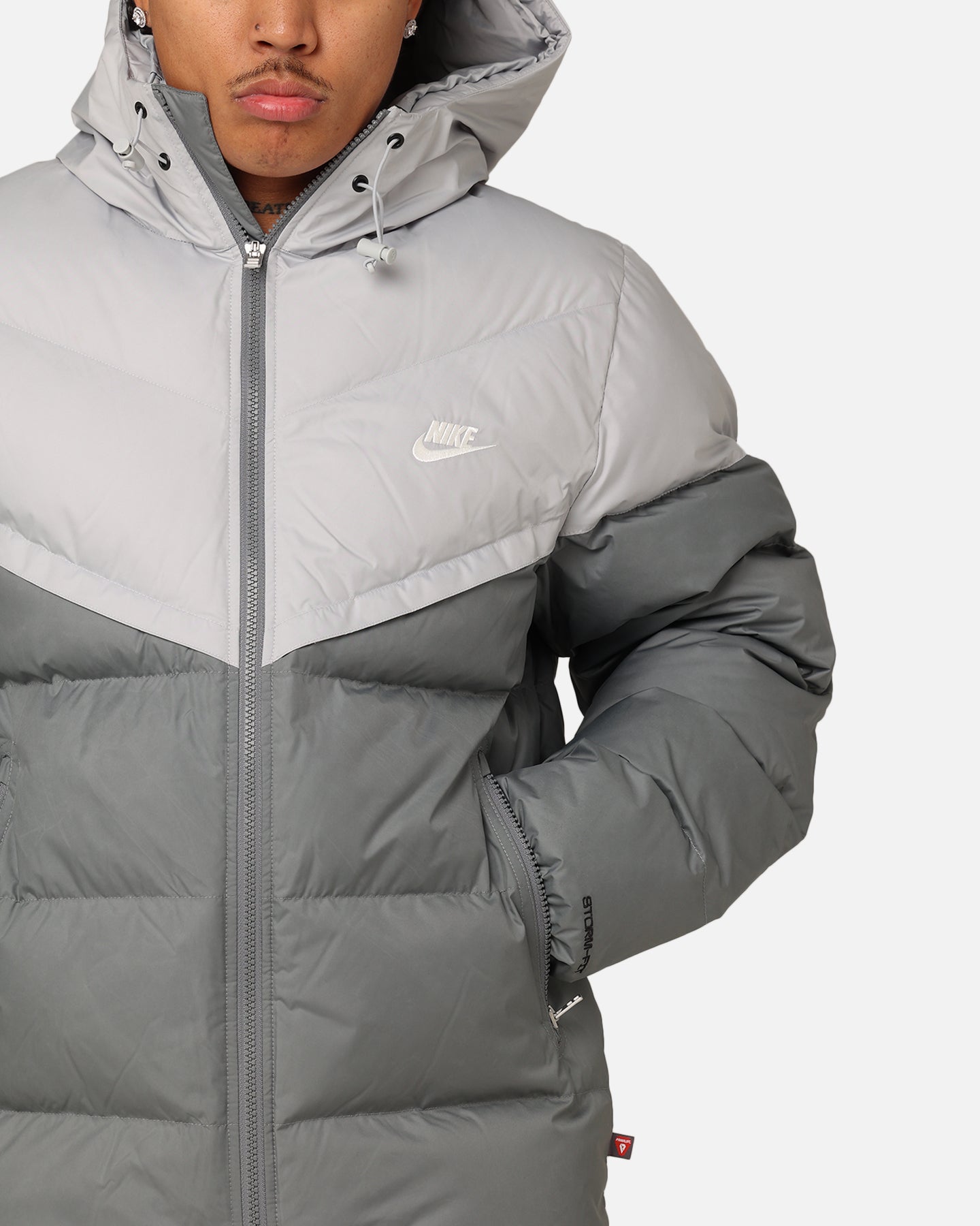 nike windrunner hooded zip puffer jacket