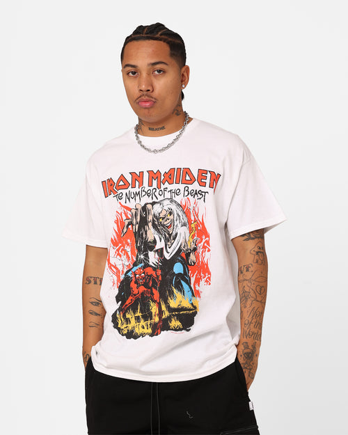 Iron Maiden Dancing Flames T-Shirt White