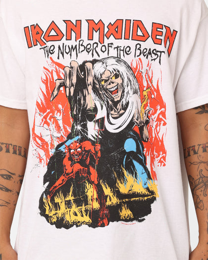 Iron Maiden Dancing Flames T-Shirt White