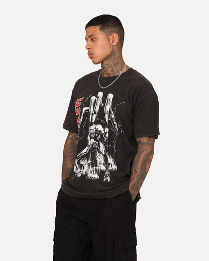 Iron Maiden Eddie Big Hand Vintage T-Shirt Black Wash