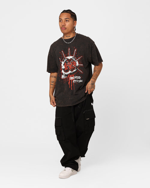 Slayer Undisputed Attitude Vintage T-Shirt Black Wash