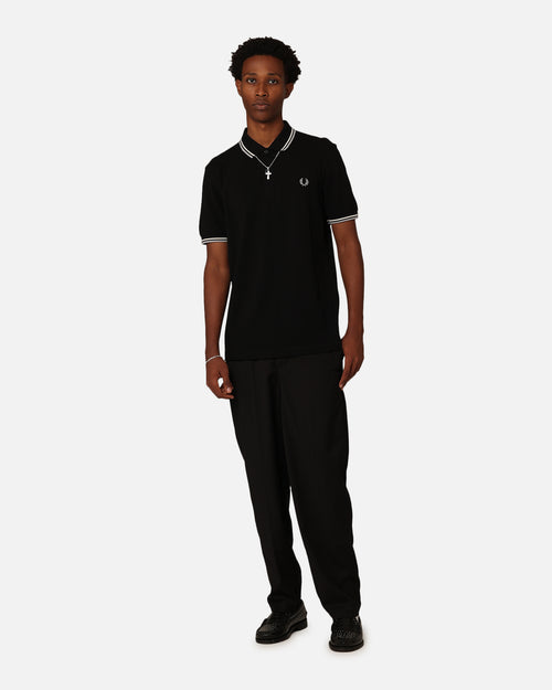 Fred Perry Twin Tipped Polo Shirt Black/Ecru