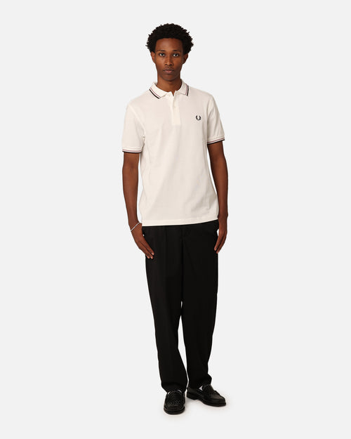 Fred Perry Twin Tipped Polo Shirt Snow White
